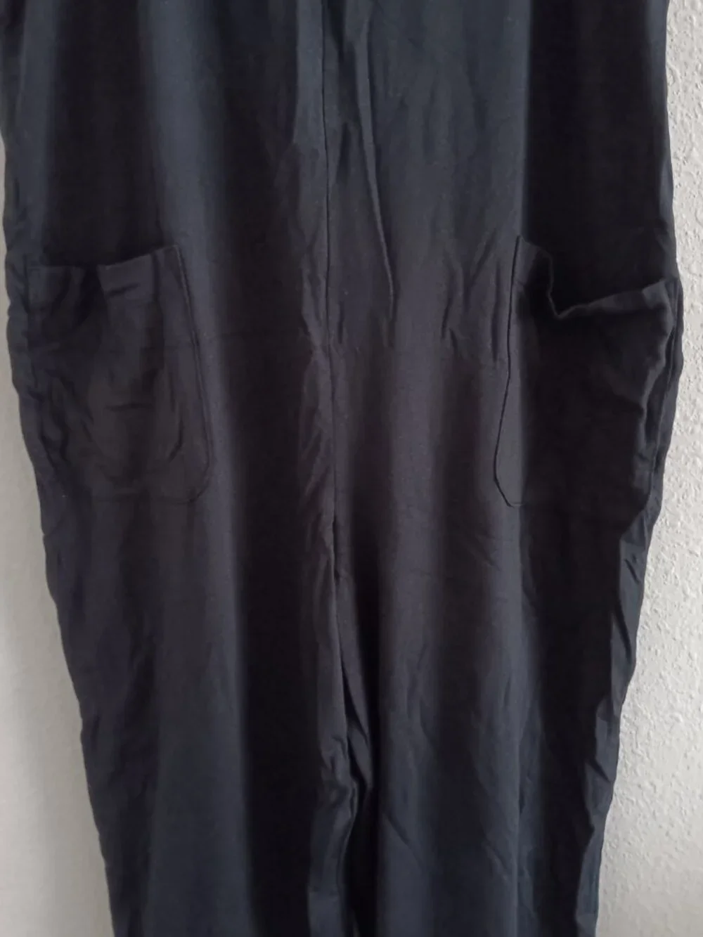 AnyBody Petite Cozy Knit Jumpsuit , Black Sz PS a7112